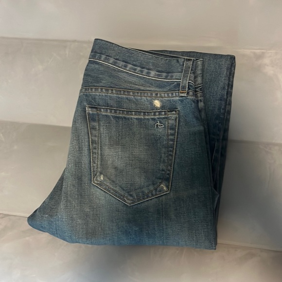 $325 Rag & Bone Size 30 Slim Leg Distressed Style Jeans Pants NWOT - Picture 6 of 9